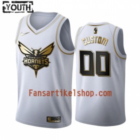 NBA Charlotte Hornets Trikot Benutzerdefinierte Nike 2019-2020 Weiß Golden Edition Swingman - Kinder